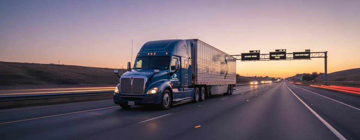 Freight truck on the road